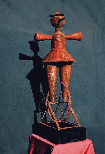 lil doctor, 2000, metal sculpture 30 x 13 x 13