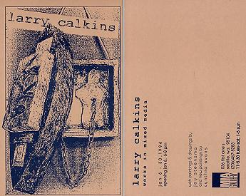 card for show at MIA Gallery, Seattle,1994